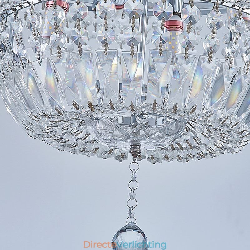 Retro Kristallen Kroonluchter Amerikaanse Luxe Kristallen Plafondlamp Met 18 Lampen