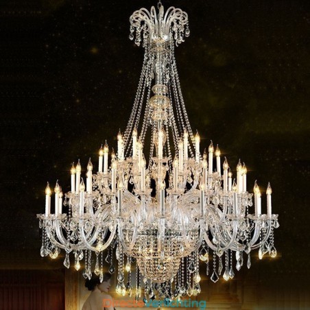 Europese Kristallen Kroonluchter Kristal Decoratie Plafondlamp Met 65 Lampen Europese Kristallen Kroonluchter Kristal Decoratie Plafondlamp Met 65 Lampen
