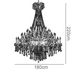 Europese Kristallen Kroonluchter Kristal Decoratie Plafondlamp Met 65 Lampen