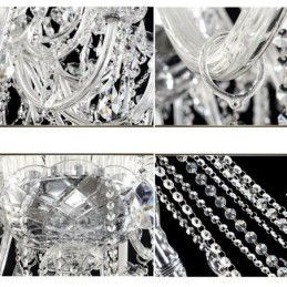 Europese Kristallen Kroonluchter Kristal Decoratie Plafondlamp Met 65 Lampen