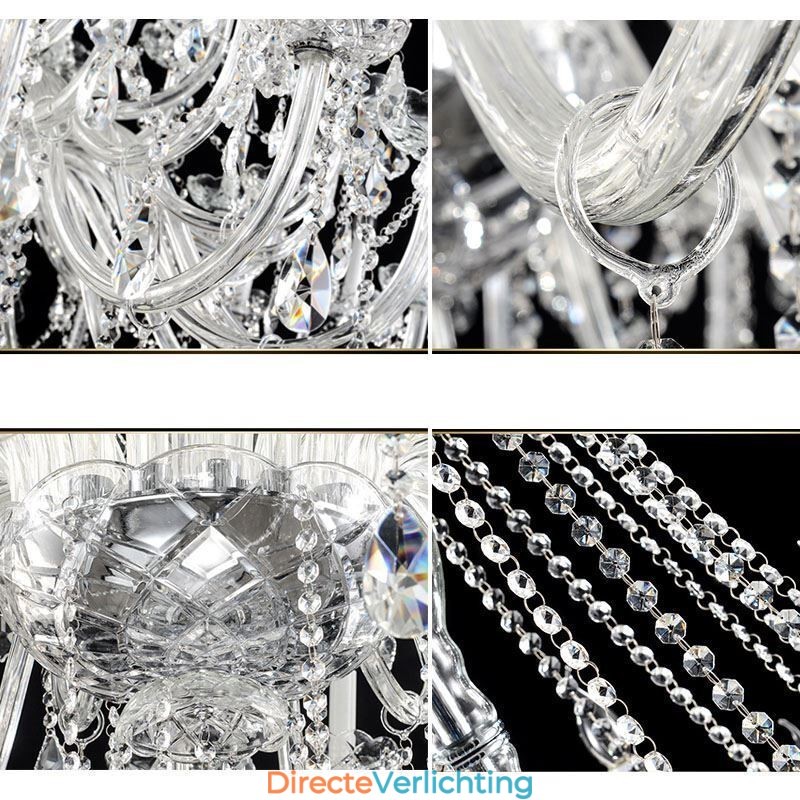 Europese Kristallen Kroonluchter Kristal Decoratie Plafondlamp Met 65 Lampen