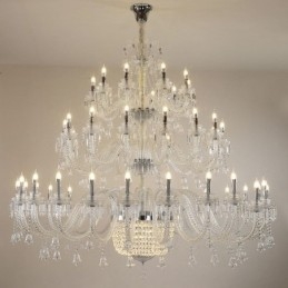 Europese kristallen kroonluchter decoratie plafondlamp met 50 lampen
