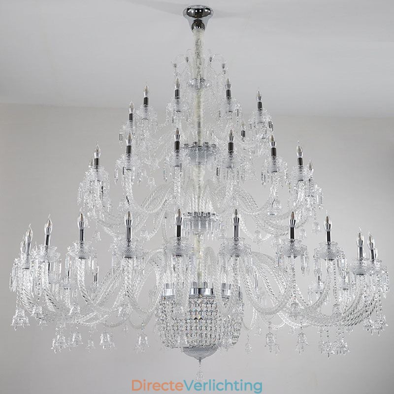 Europese kristallen kroonluchter decoratie plafondlamp met 50 lampen