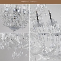 Europese kristallen kroonluchter decoratie plafondlamp met 50 lampen