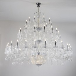Europese kristallen kroonluchter decoratie plafondlamp met 50 lampen