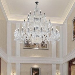 Europese kristallen kroonluchter decoratie plafondlamp met 50 lampen