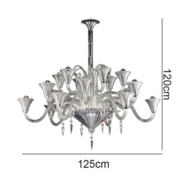 Europese kristallen kroonluchter decoratie plafondlamp met 18 lampen