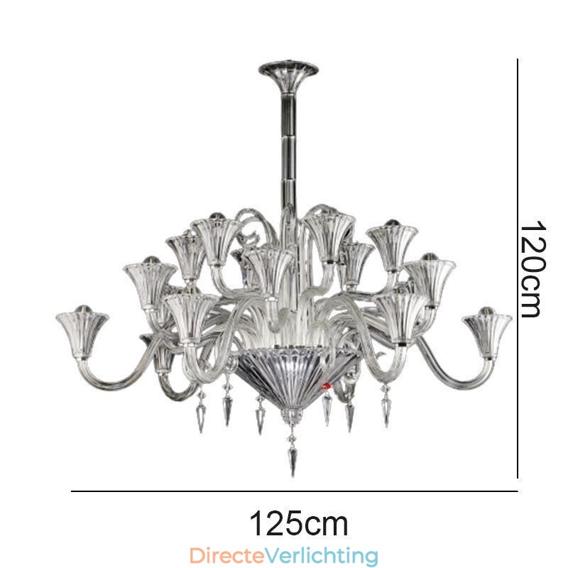 Europese kristallen kroonluchter decoratie plafondlamp met 18 lampen