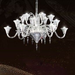 Europese kristallen kroonluchter decoratie plafondlamp met 18 lampen