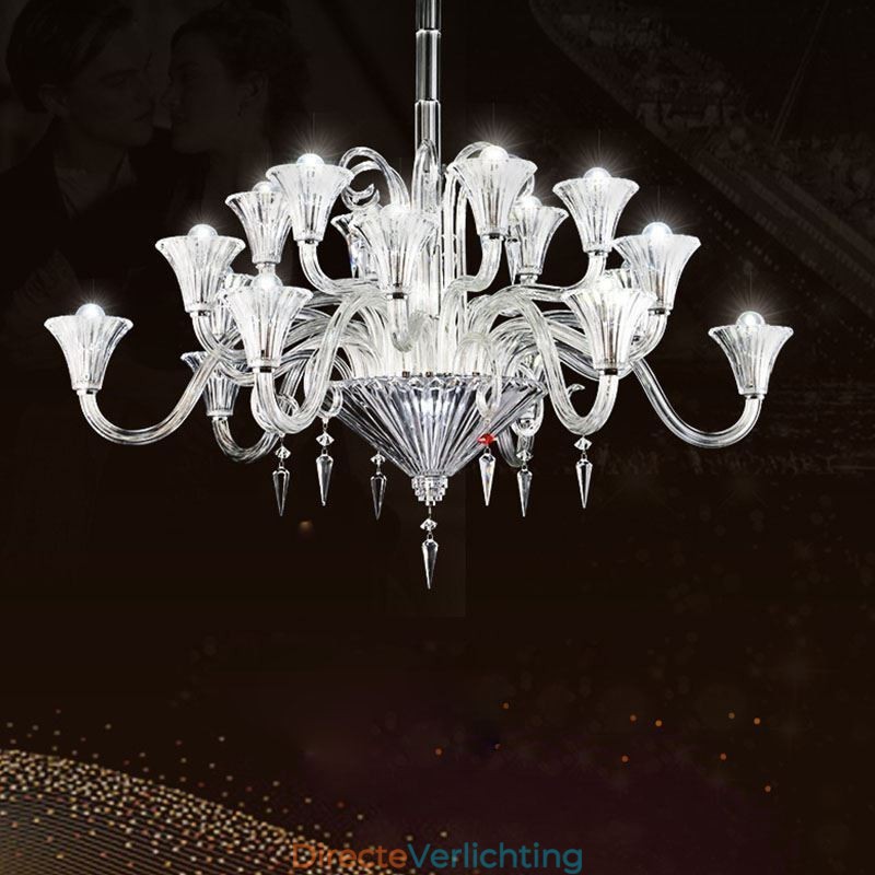 Europese kristallen kroonluchter decoratie plafondlamp met 18 lampen