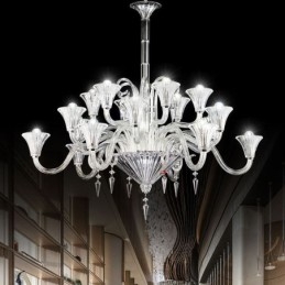 Europese kristallen kroonluchter decoratie plafondlamp met 18 lampen