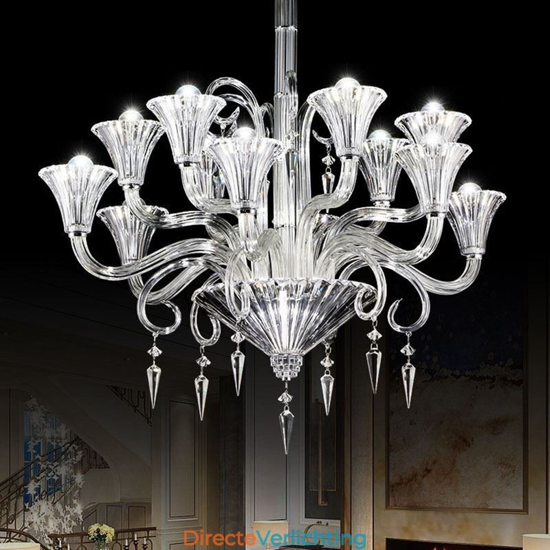 Europese kristallen kroonluchter decoratie plafondlamp met 12 lampen