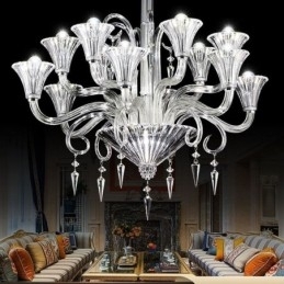 Europese kristallen kroonluchter decoratie plafondlamp met 12 lampen