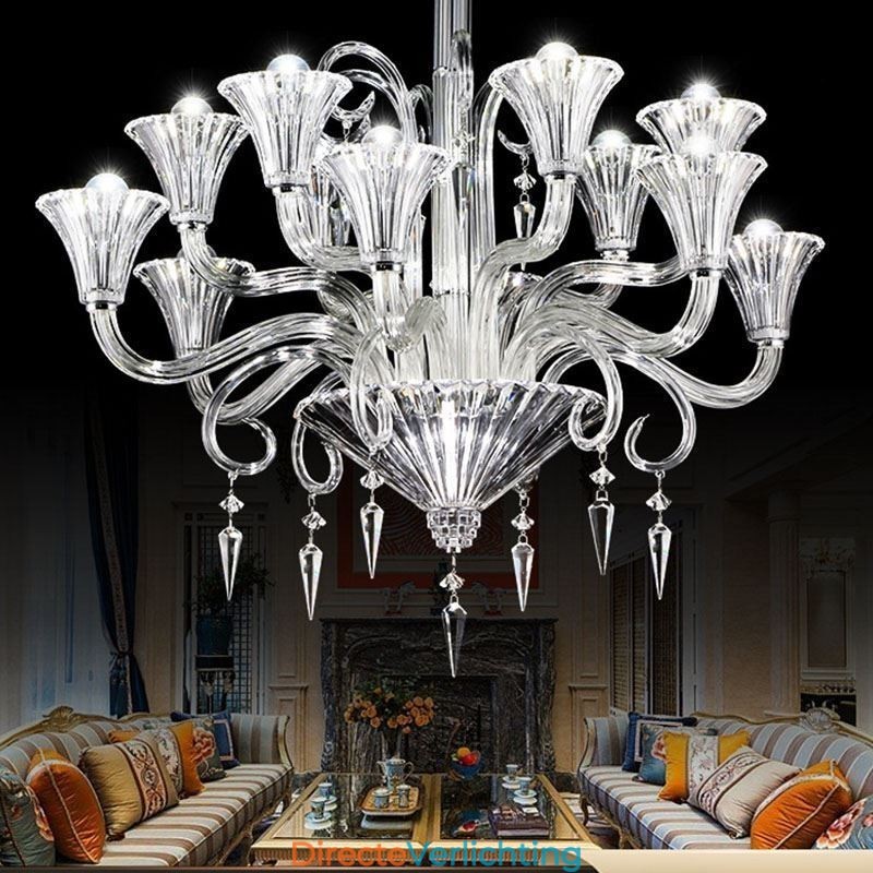 Europese kristallen kroonluchter decoratie plafondlamp met 12 lampen