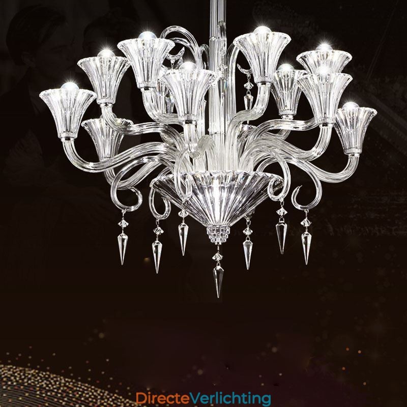 Europese kristallen kroonluchter decoratie plafondlamp met 12 lampen