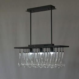 Moderne eigentijdse kristallen schilderij metalen kroonluchter