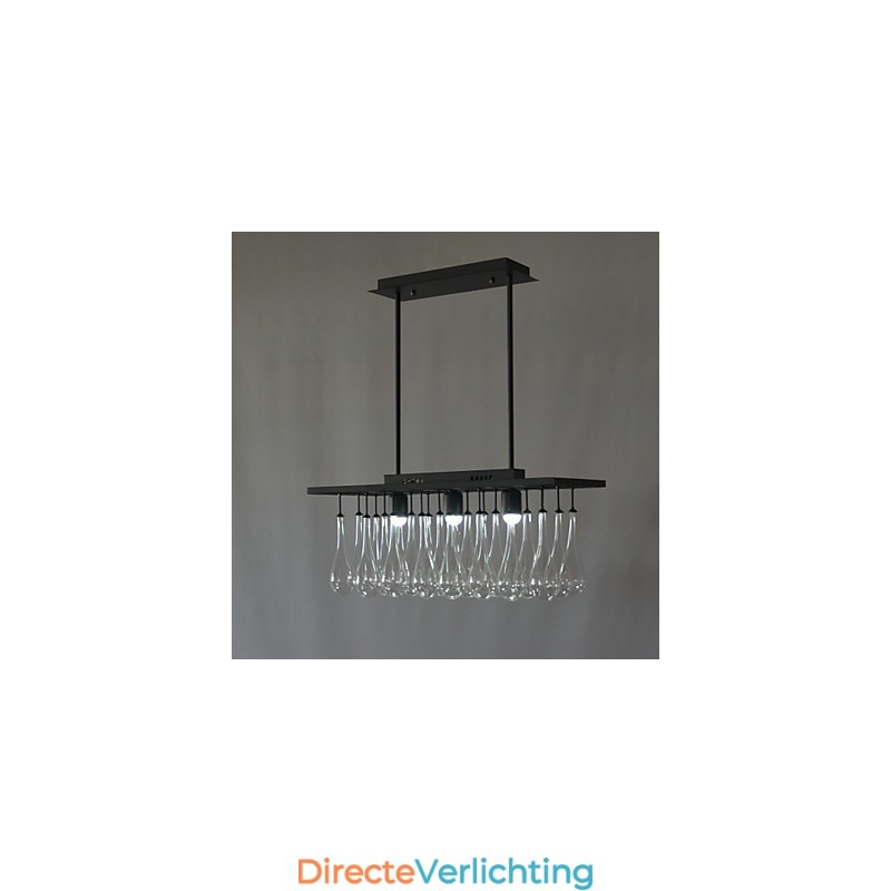 Moderne eigentijdse kristallen schilderij metalen kroonluchter