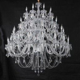 Europese kristallen kroonluchter plafondlamp met 53 lampen
