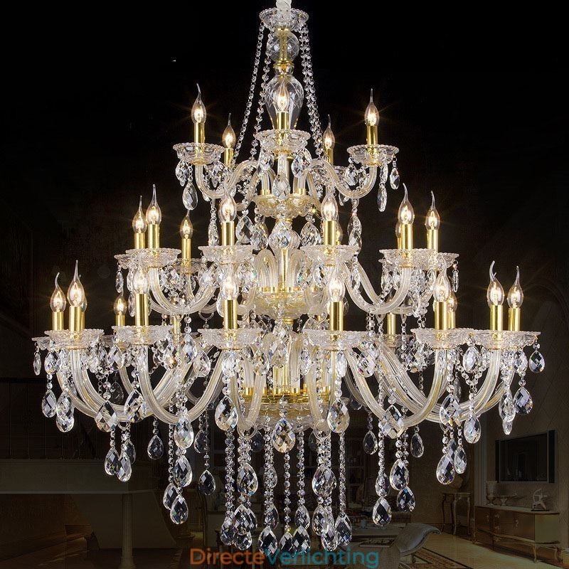 Luxe Kristallen Kroonluchter Decoratie Plafondlamp Met 32 Lampen