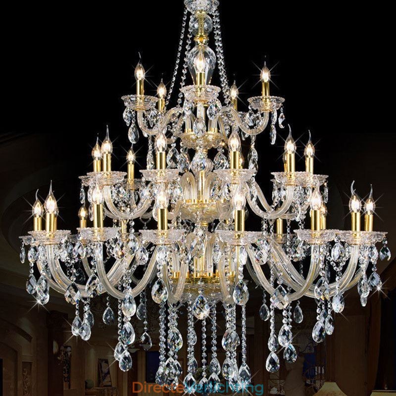 Luxe Kristallen Kroonluchter Decoratie Plafondlamp Met 32 Lampen