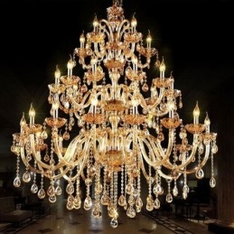 Europese Kristallen Kroonluchter Luxe Plafondlamp Met 30 Lampen