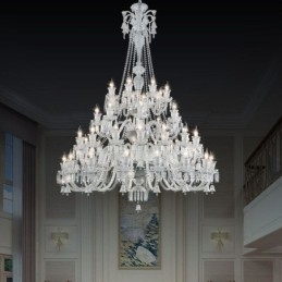 Europese kristallen kroonluchter plafondlamp met 48 lampen