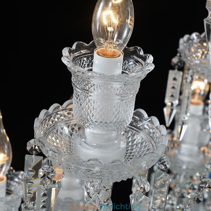 Europese kristallen kroonluchter plafondlamp met 48 lampen