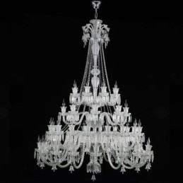 Europese kristallen kroonluchter plafondlamp met 48 lampen