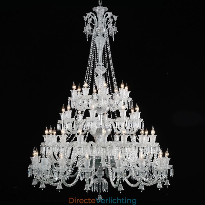 Europese kristallen kroonluchter plafondlamp met 48 lampen