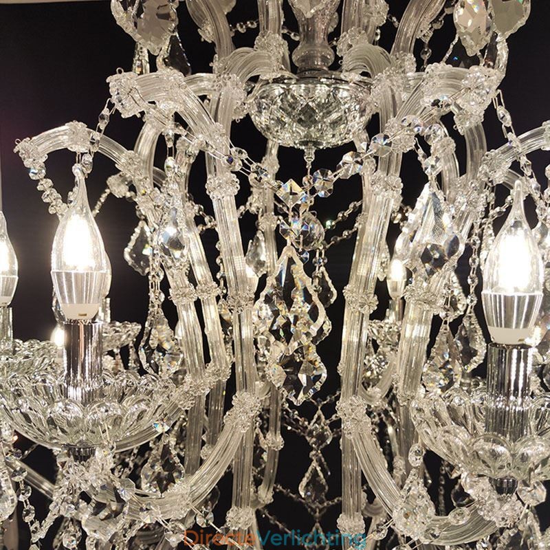 Europese kristallen kroonluchter decoratie plafondlamp met 24 lampen