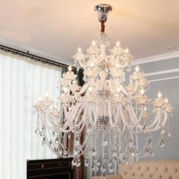 Europese Kristallen Kroonluchter Met 32 Lampen Luxe Decoratie Plafondlamp