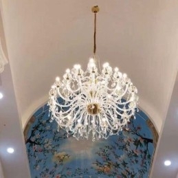 Europese Kristallen Kroonluchter Met 32 Lampen Luxe Decoratie Plafondlamp