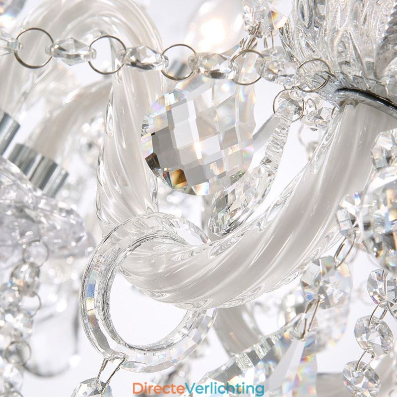 Europese Kristallen Kroonluchter Met 32 Lampen Luxe Decoratie Plafondlamp