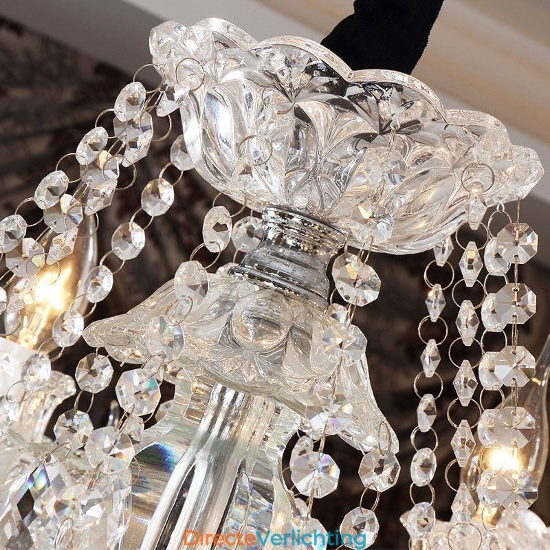 Europese Kristallen Kroonluchter Met 32 Lampen Luxe Decoratie Plafondlamp