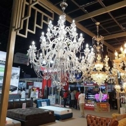 Europese Kristallen Kroonluchter Met 32 Lampen Luxe Decoratie Plafondlamp