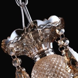 Cognac Kristallen Kroonluchter Plafondlamp Met 35 Lampen