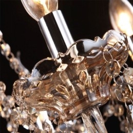 Europese kristallen kroonluchter cognackleurige plafondlamp met 40 lampen