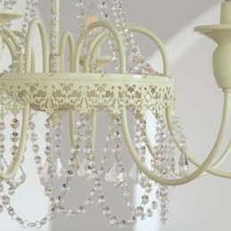 Nordic Kristallen Kroonluchter Verf Craft Crème Plafondlamp