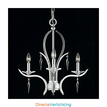 Elegante kristallen kroonluchter met 3 lampen in kaarslamp Elegante kristallen kroonluchter met 3 lampen in kaarslamp