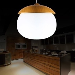 Moderne eigentijdse mini-stijl houten bamboe kroonluchter
