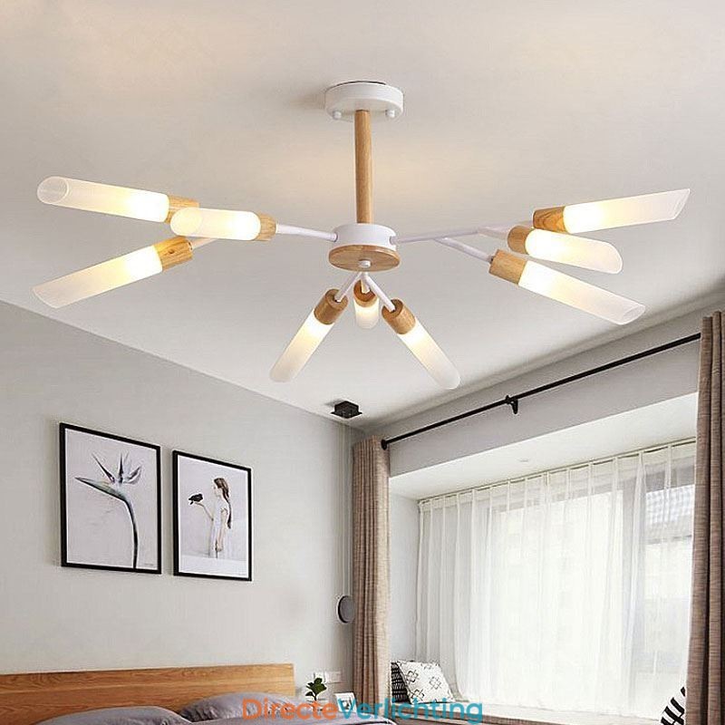 Nordic Hanglamp Moderne Massief Houten Verlichting