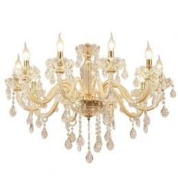 Elegante kristallen kroonluchter Europese stijl glazen hanglamp