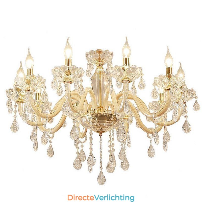 Elegante kristallen kroonluchter Europese stijl glazen hanglamp