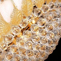 Grote luxe kristallen kroonluchter Europese gouden plafondlamp