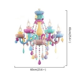 Europese kleurrijke kristallen kroonluchter Macaron hanglamp