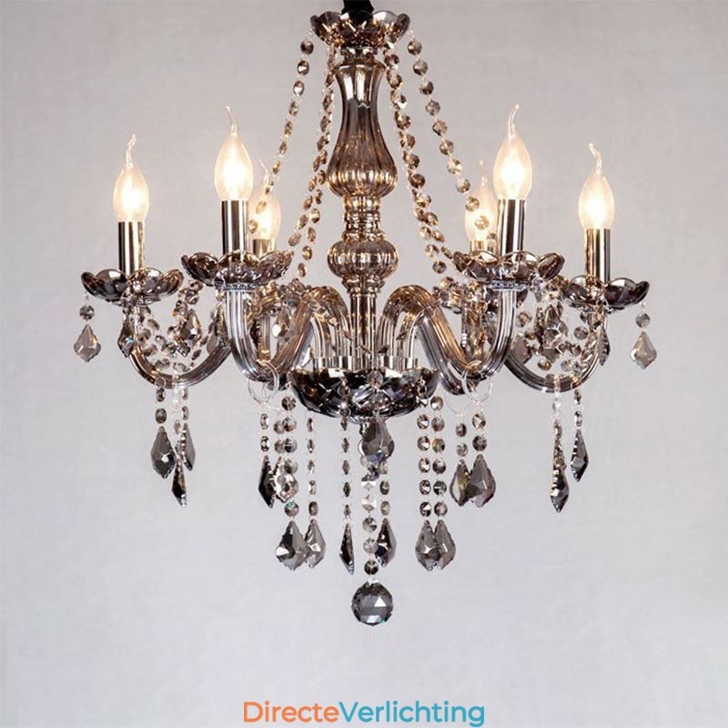 Elegante kristallen kroonluchter Europese stijl glazen hanglamp