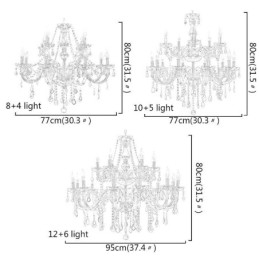 Grote Europese kristallen kroonluchter elegante hanglamp