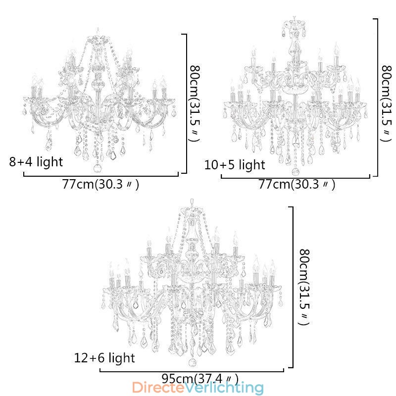 Grote Europese kristallen kroonluchter elegante hanglamp