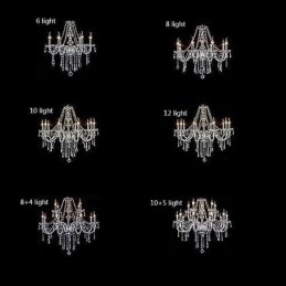 Grote Europese Kristallen Kroonluchter Transparante Plafondlamp