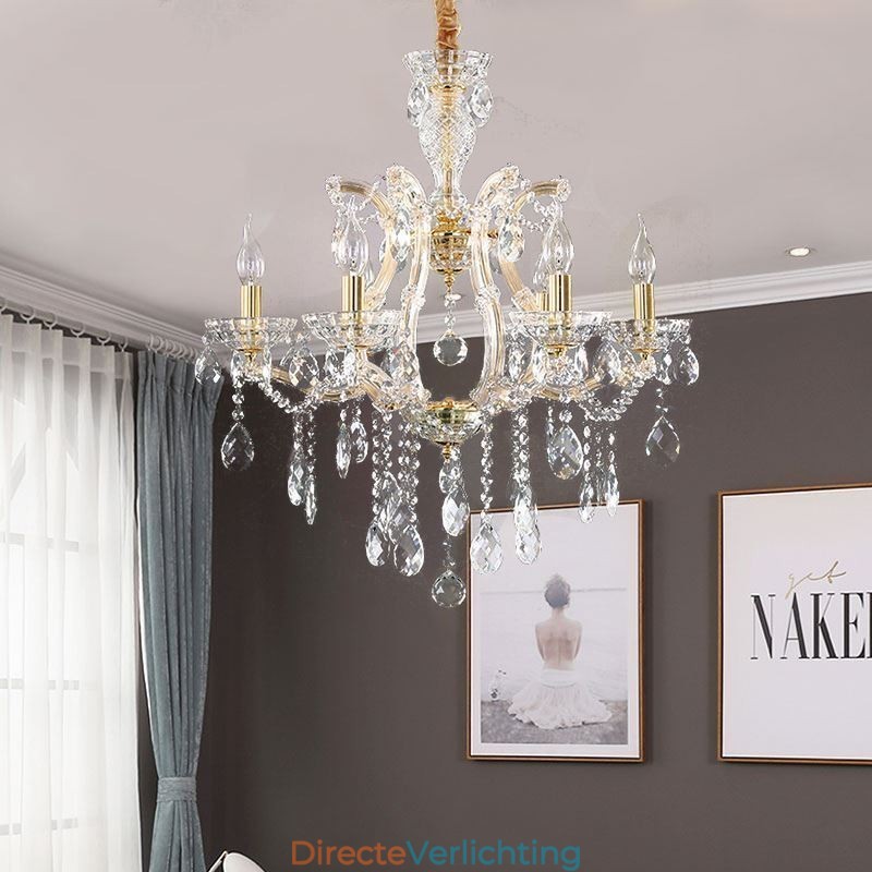 Elegante kristallen kroonluchter Europese hanglamp